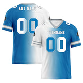Custom Blue White Michigan Personalized Authentic Football Jersey FBJ02-D028017-6